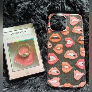 Brand new never used it IPhone 13 Pro Max case and matching lip grip